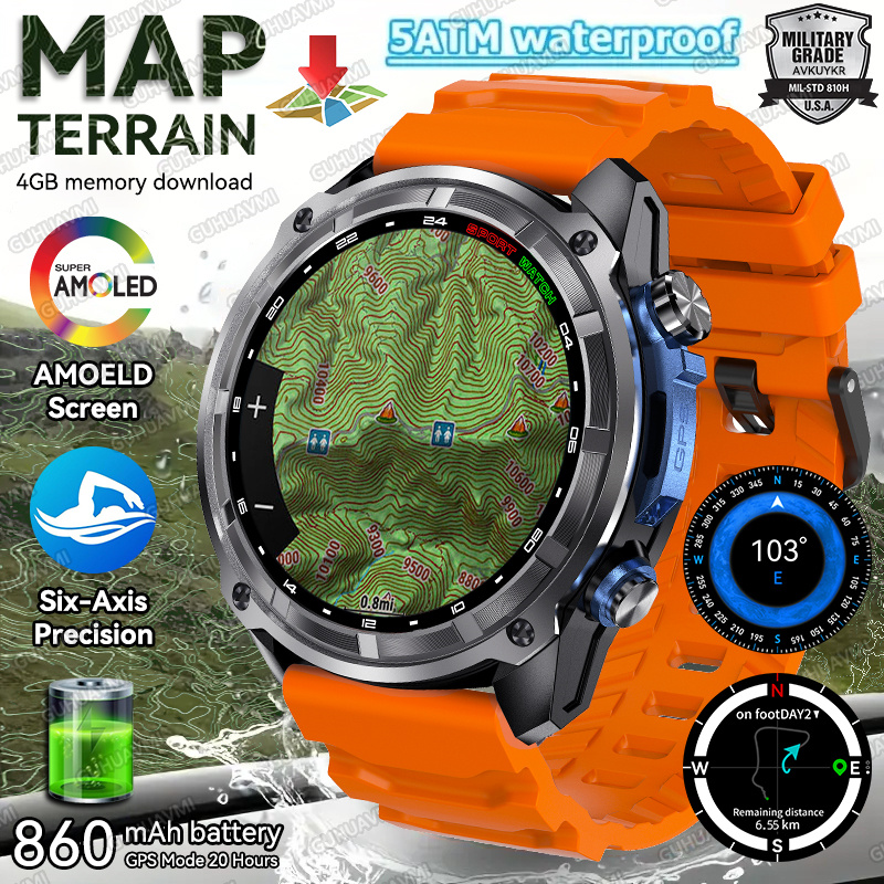 Gps Running Watch - 2025년 신형 지형 지도 GPS 스마트워치