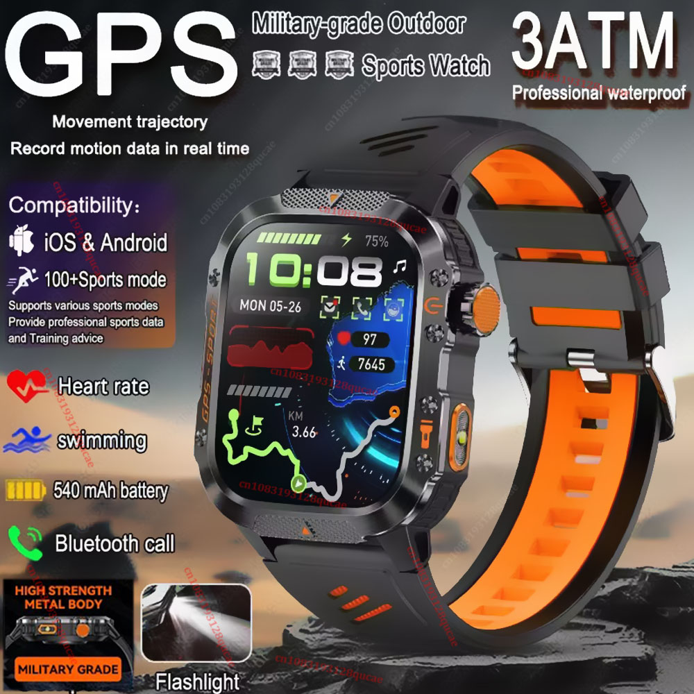 Gps Running Watch - 2026 군용 아웃도어 스마트워치 남성용 GPS