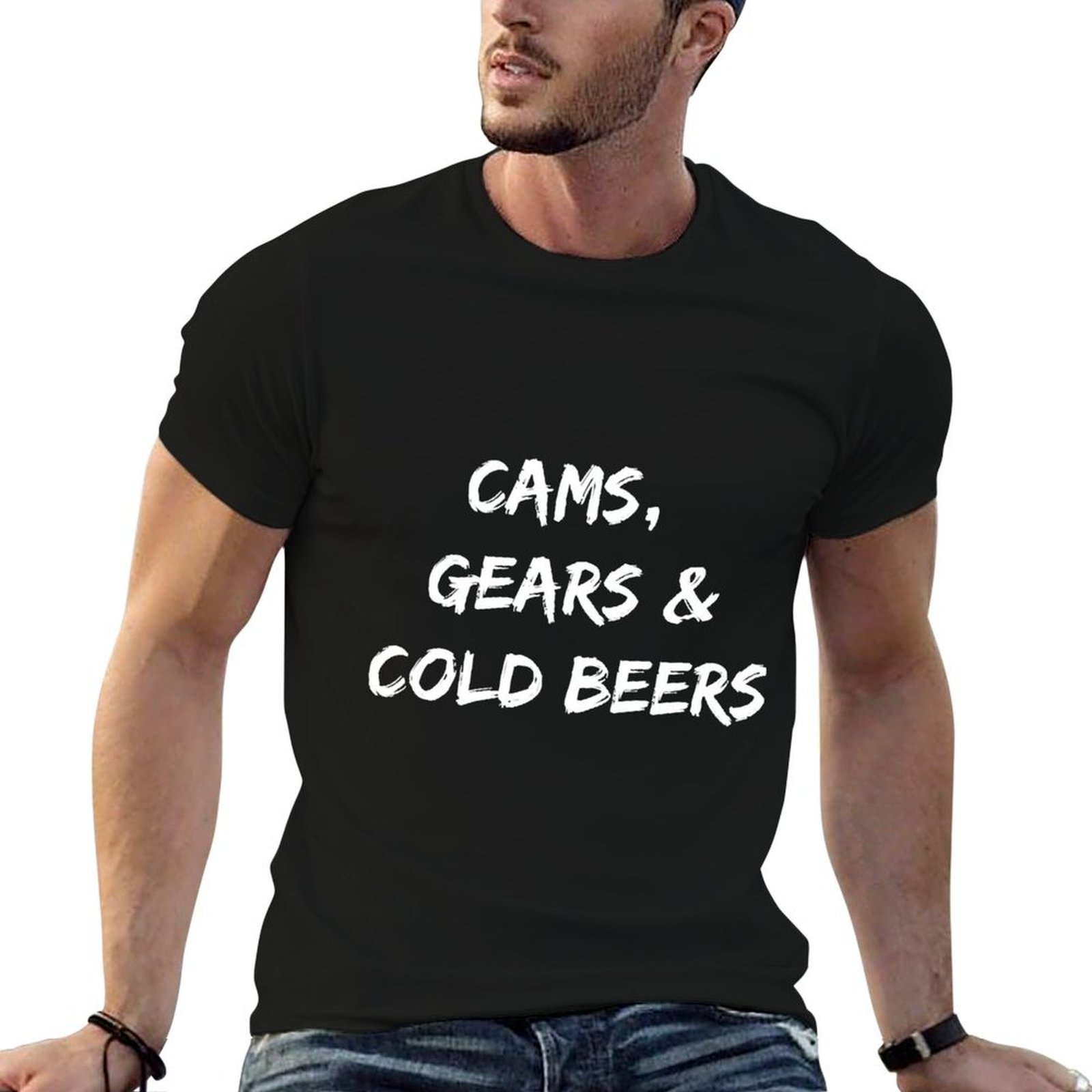 Running Gear In The Cold - Cams, Gears & Cold Beers 티셔츠