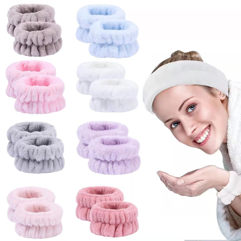 Sweat Band Wrist - 1/2/4pcs 겨울용 세안 및 손목 밴드