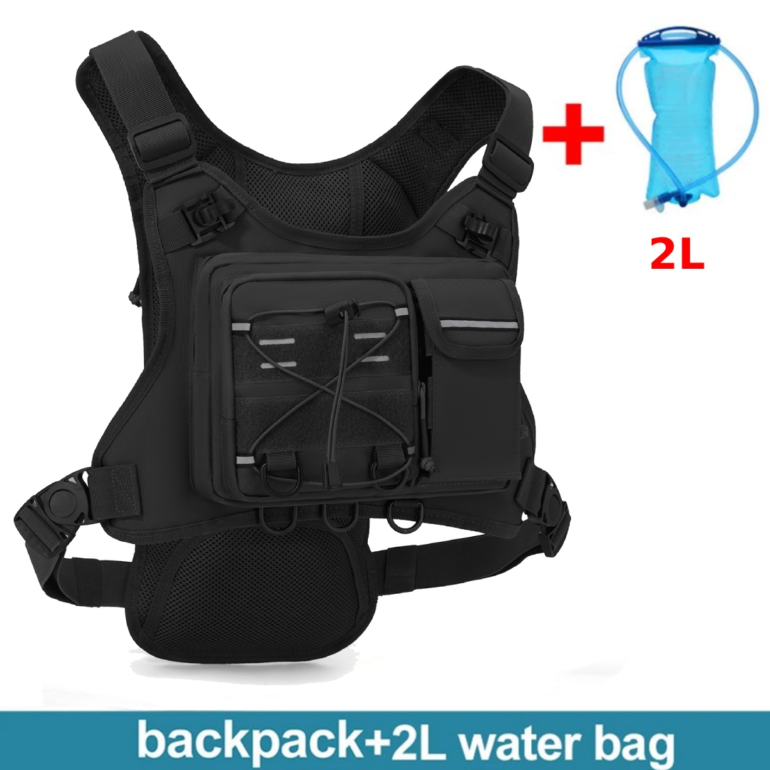 Running Gear Storage - 남성용 다기능 체스트팩 전술 조끼, 기어