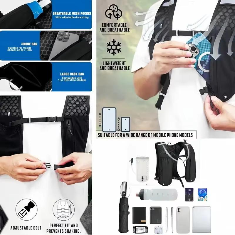 경량 반사 러닝 하이드레이션 조끼 물병 가슴팩 휴대폰  - Running Gear Storage 리뷰 및 가격