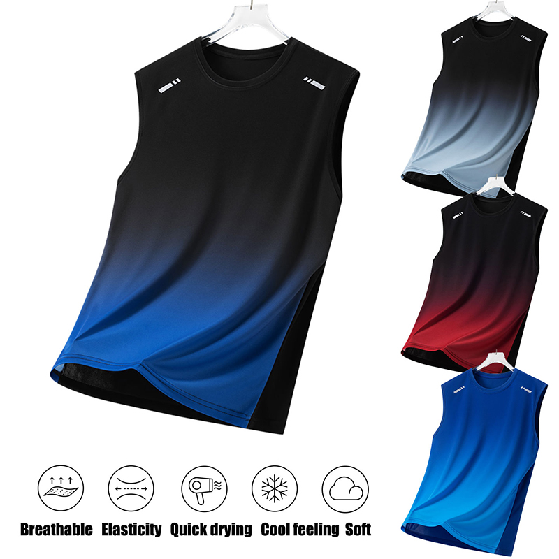 남성 그라데이션 스포츠 조끼 경량 민소매 라운드넥 티셔 - Running Gear Youth 리뷰 및 가격