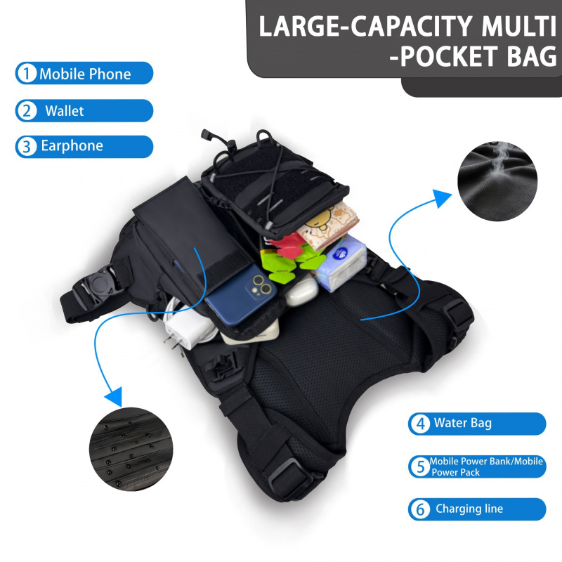 2026 신형 전술 조끼 가슴 가방 (2L 물 주머니  - Running Gear Storage 리뷰 및 가격