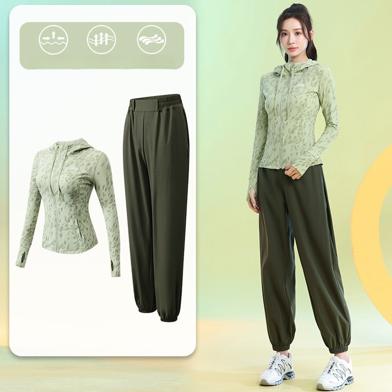 여성용 러닝 슈트 긴팔 플로럴 지퍼 후드 조거 팬츠 퀵 - Running Gear Gym 리뷰 및 가격